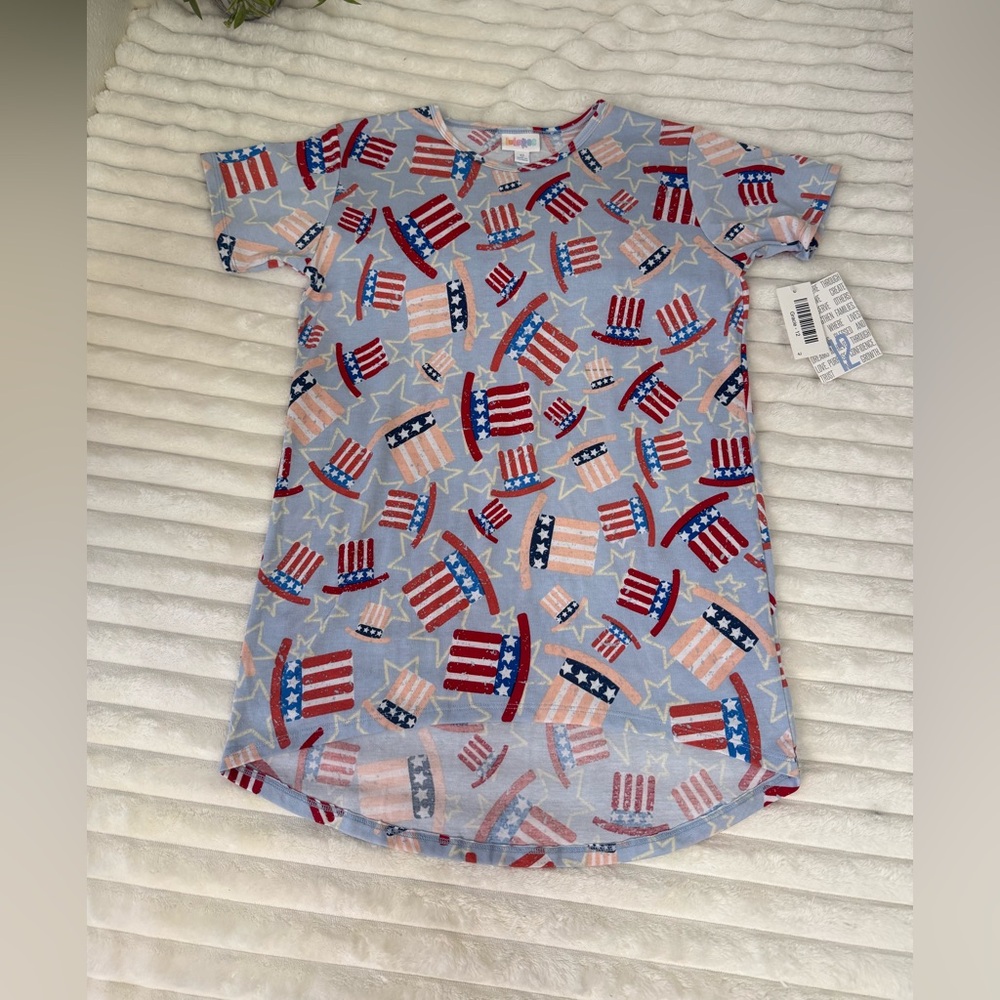 Lularoe Gracie patriotic tee size 12